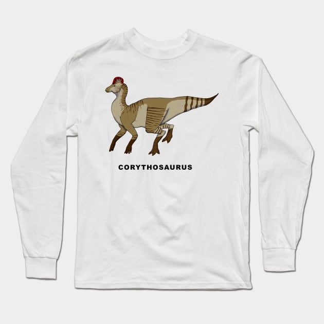 Corythosaurus Long Sleeve T-Shirt by lucamendieta